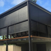 Exterior Roller Shade Blinds - Straight Drop Crank Verandah Roller Shade Blinds