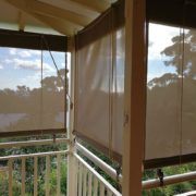 Rope and Pulley Exterior Verandah Shade Roller Blind