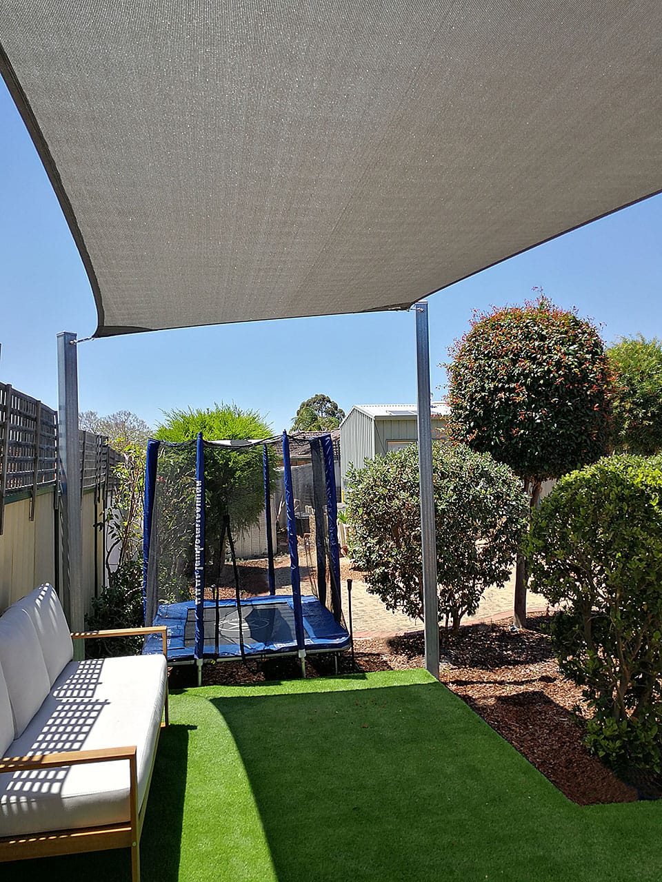 Backyard Relaxing Area Shade Sail